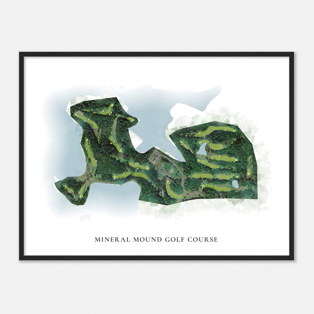 Print of Mineral Mound Golf Course Classic Map