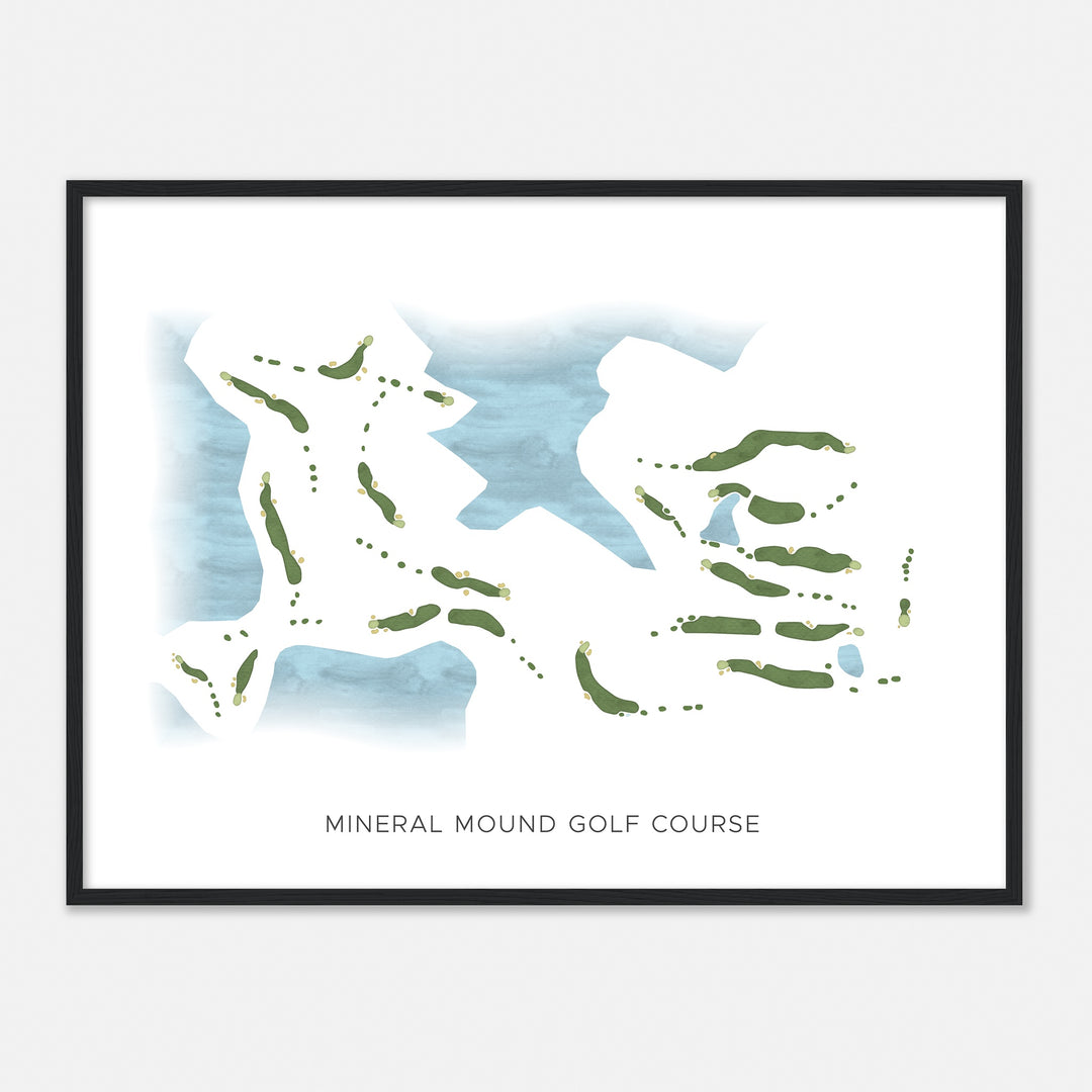 Print of Mineral Mound Golf Course Modern Map