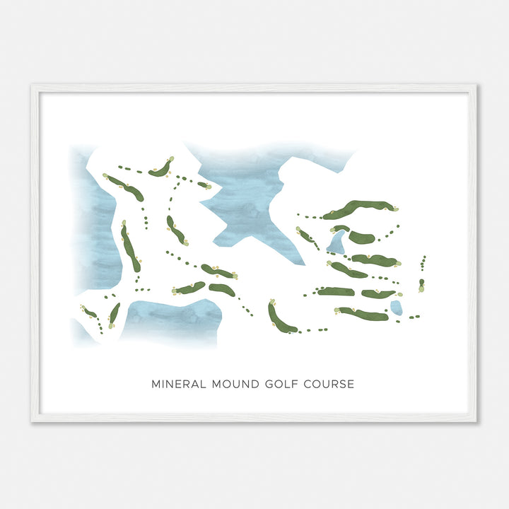 Print of Mineral Mound Golf Course Modern Map