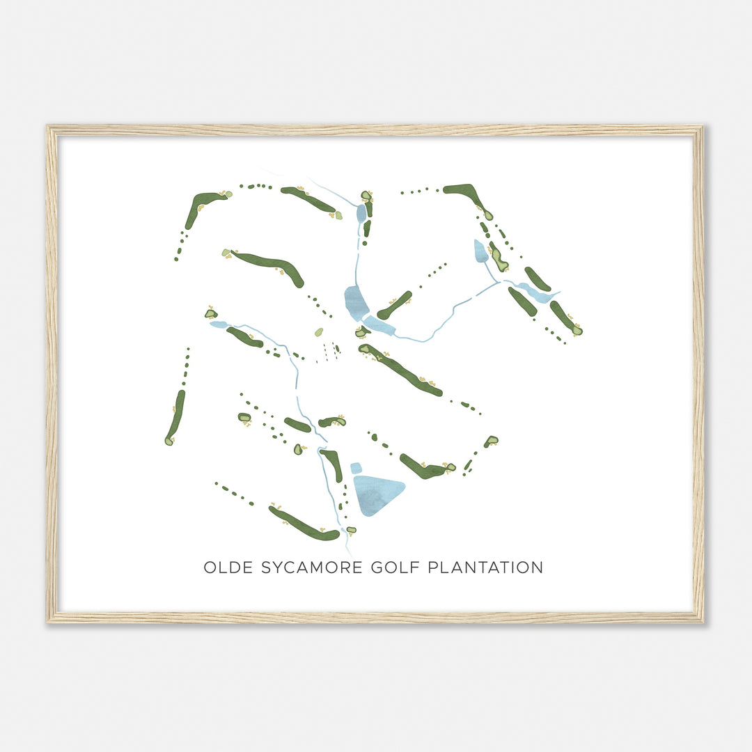 Print of Olde Sycamore Golf Plantation Modern Map