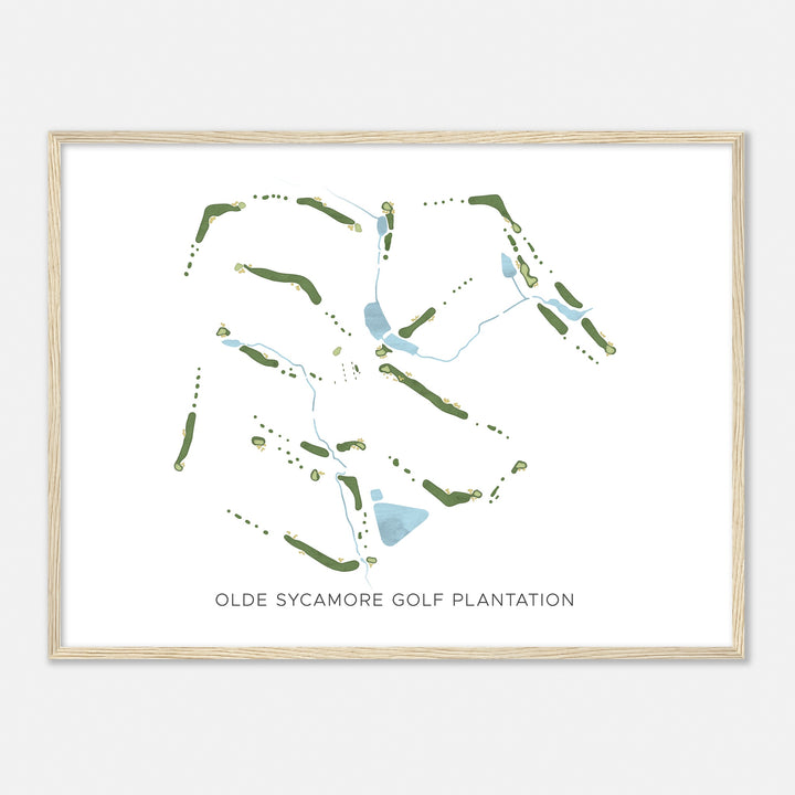 Print of Olde Sycamore Golf Plantation Modern Map