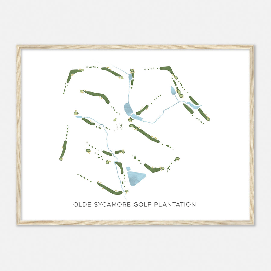 Print of Olde Sycamore Golf Plantation Modern Map