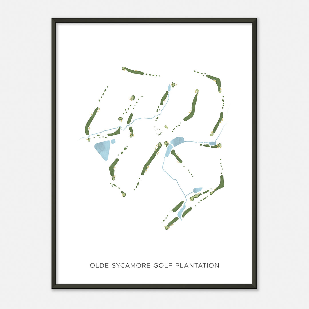 Print of Olde Sycamore Golf Plantation Modern Map
