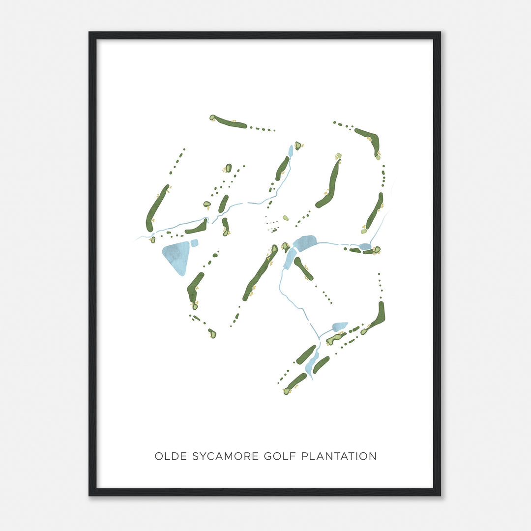 Print of Olde Sycamore Golf Plantation Modern Map