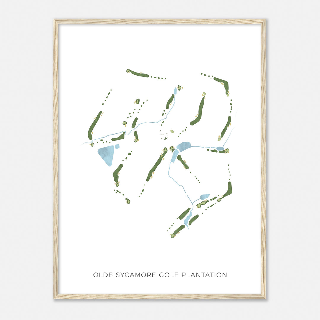 Print of Olde Sycamore Golf Plantation Modern Map