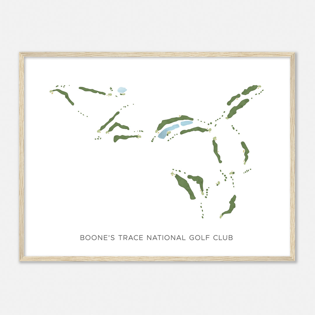 Print of Boone'S Trace National Golf Club Modern Map