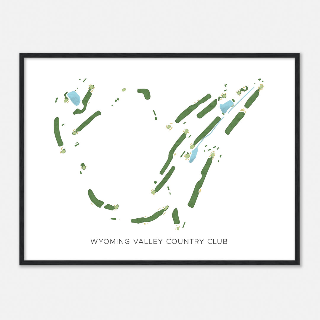 Print of Wyoming Valley Country Club Modern Map