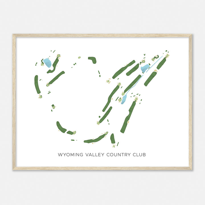 Print of Wyoming Valley Country Club Modern Map