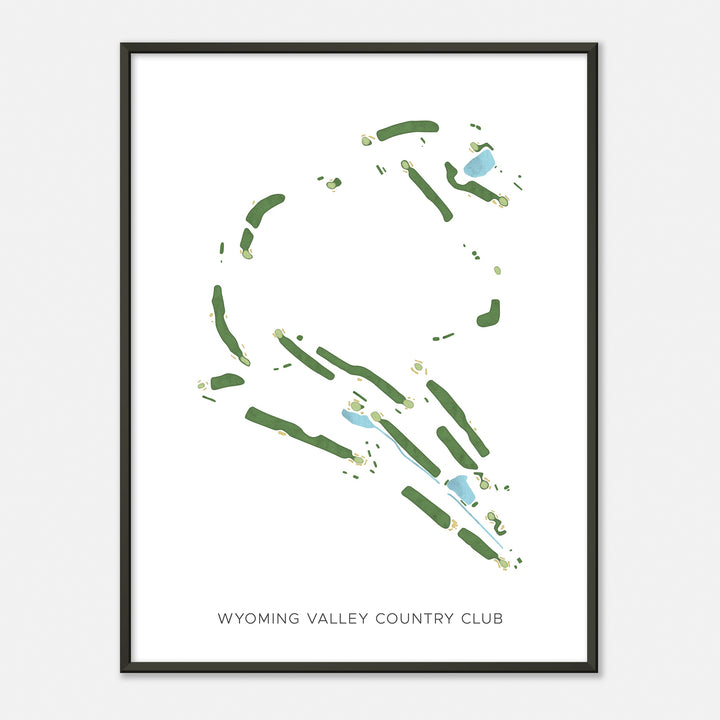 Print of Wyoming Valley Country Club Modern Map