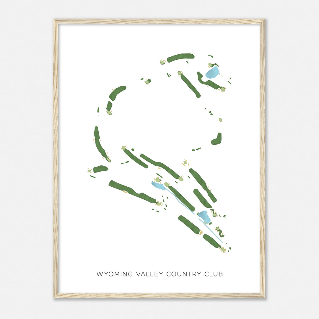 Print of Wyoming Valley Country Club Modern Map