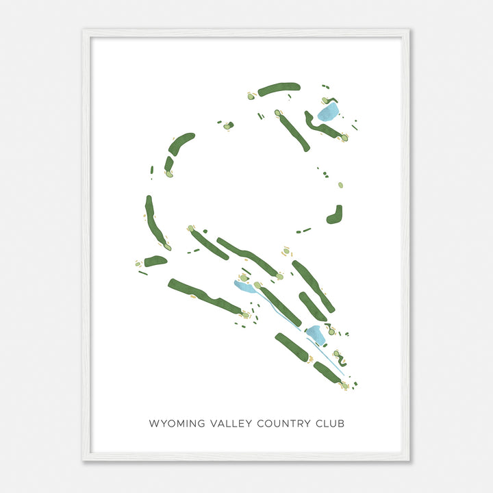 Print of Wyoming Valley Country Club Modern Map