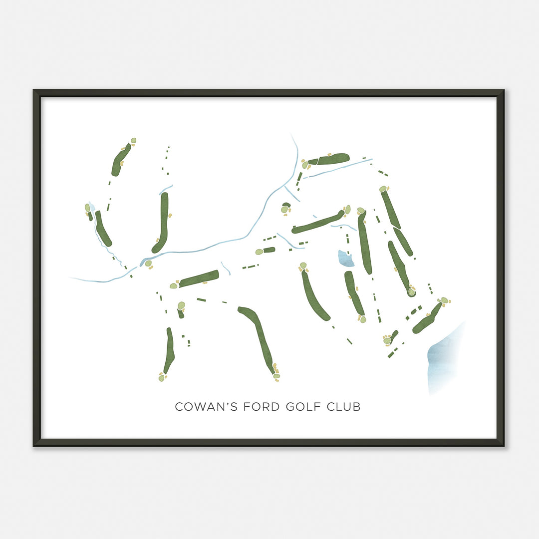 Print of Cowan'S Ford Golf Club Modern Map