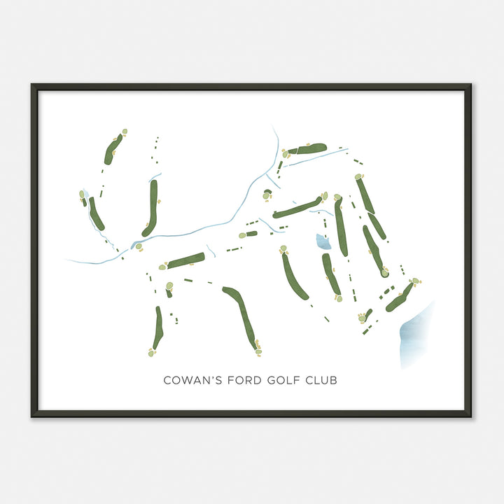 Print of Cowan'S Ford Golf Club Modern Map