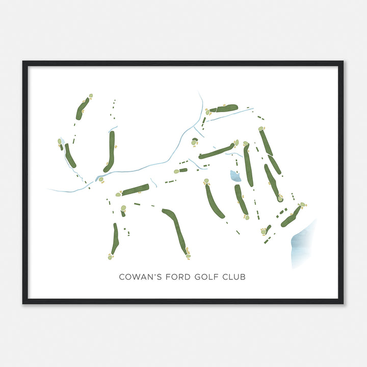 Print of Cowan'S Ford Golf Club Modern Map