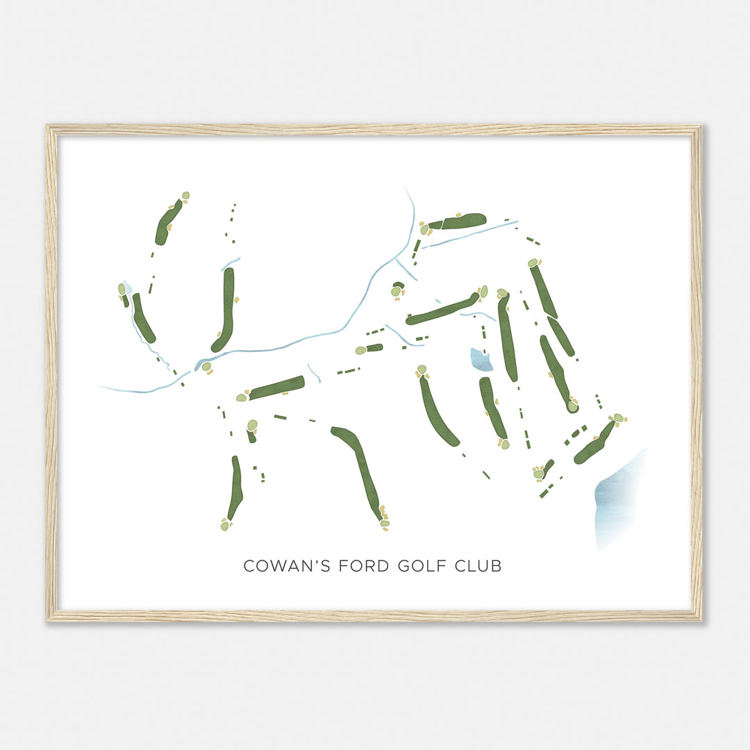 Print of Cowan'S Ford Golf Club Modern Map