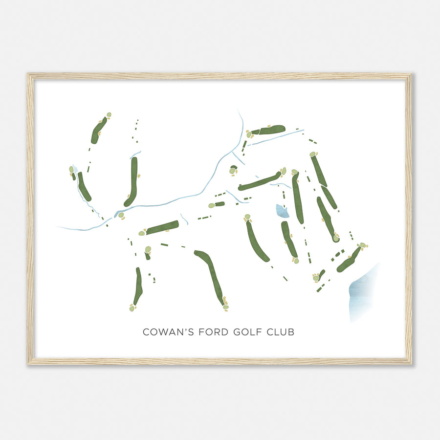 Print of Cowan'S Ford Golf Club Modern Map