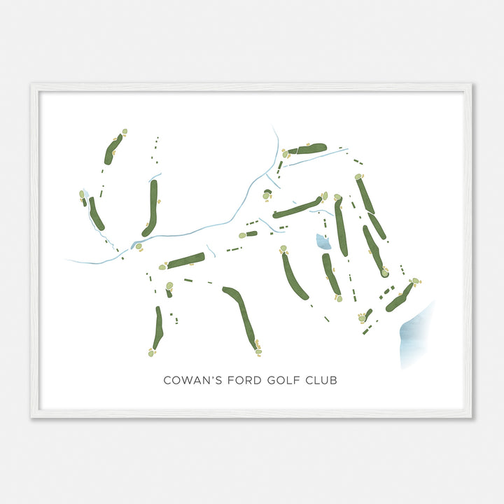 Print of Cowan'S Ford Golf Club Modern Map