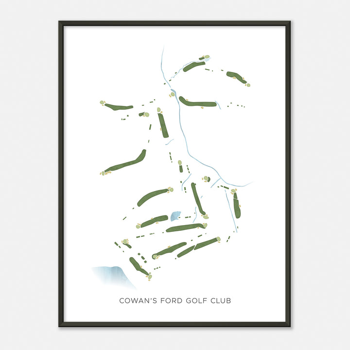 Print of Cowan'S Ford Golf Club Modern Map
