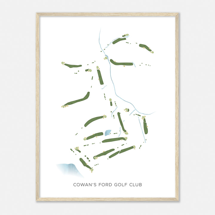 Print of Cowan'S Ford Golf Club Modern Map