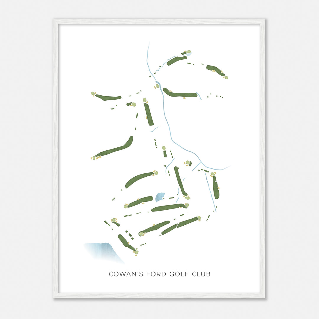 Print of Cowan'S Ford Golf Club Modern Map