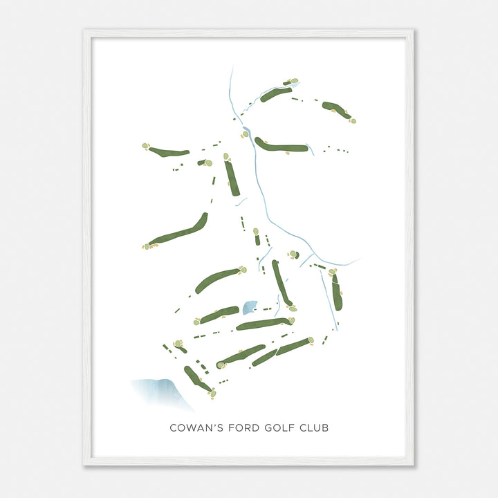 Print of Cowan'S Ford Golf Club Modern Map