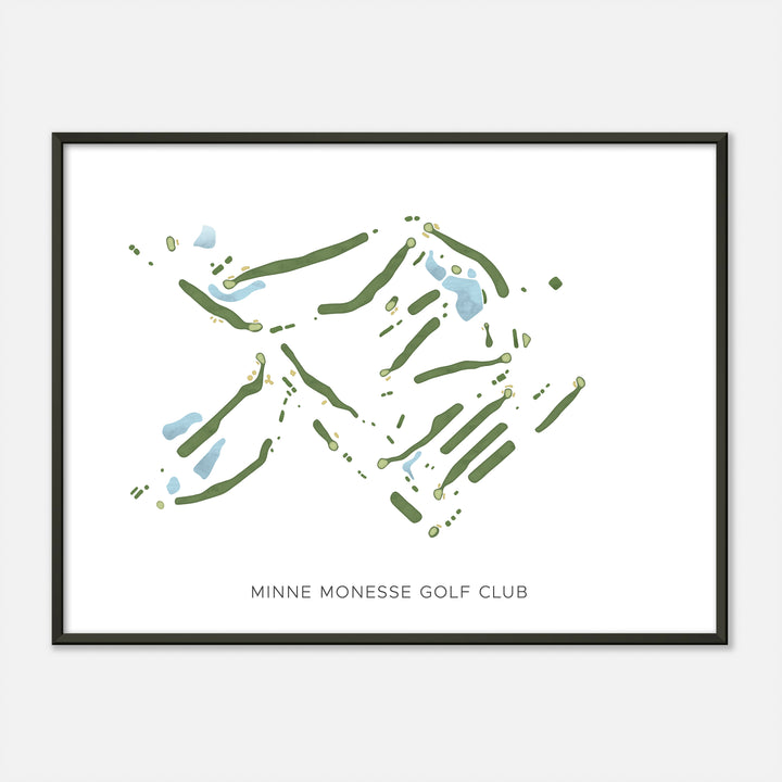 Print of Minne Monesse Golf Club Modern Map