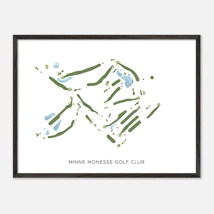Print of Minne Monesse Golf Club Modern Map