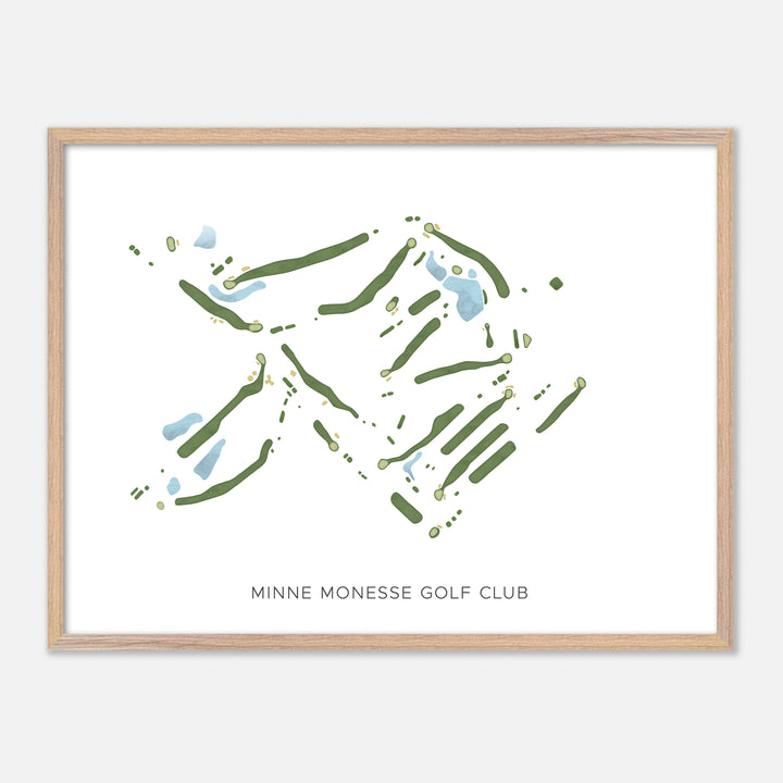 Print of Minne Monesse Golf Club Modern Map
