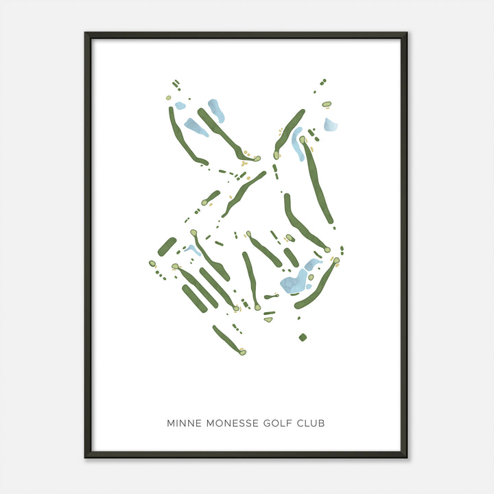 Print of Minne Monesse Golf Club Modern Map