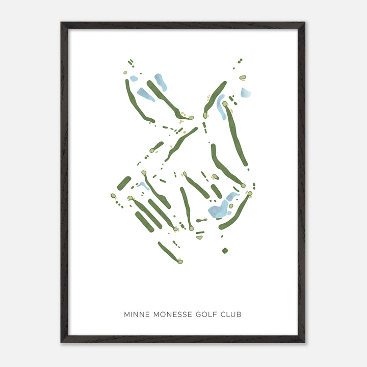 Print of Minne Monesse Golf Club Modern Map