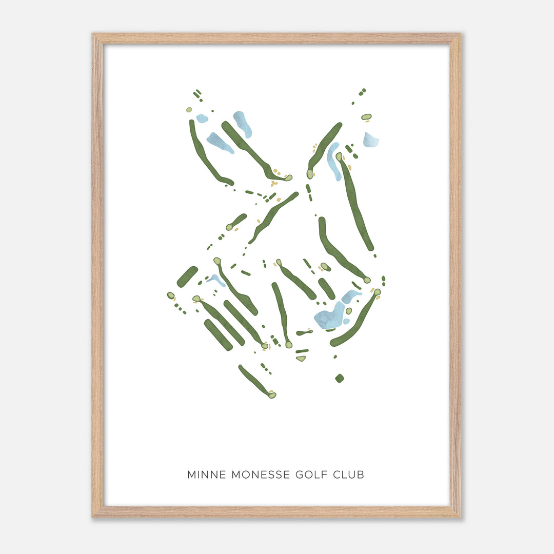 Print of Minne Monesse Golf Club Modern Map