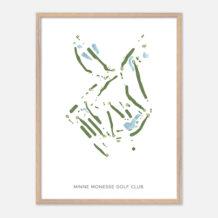Print of Minne Monesse Golf Club Modern Map