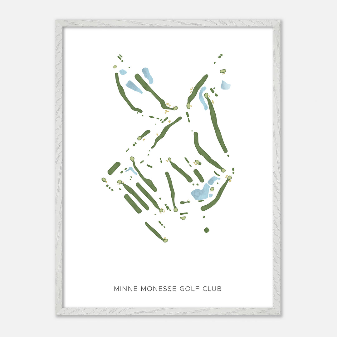 Print of Minne Monesse Golf Club Modern Map