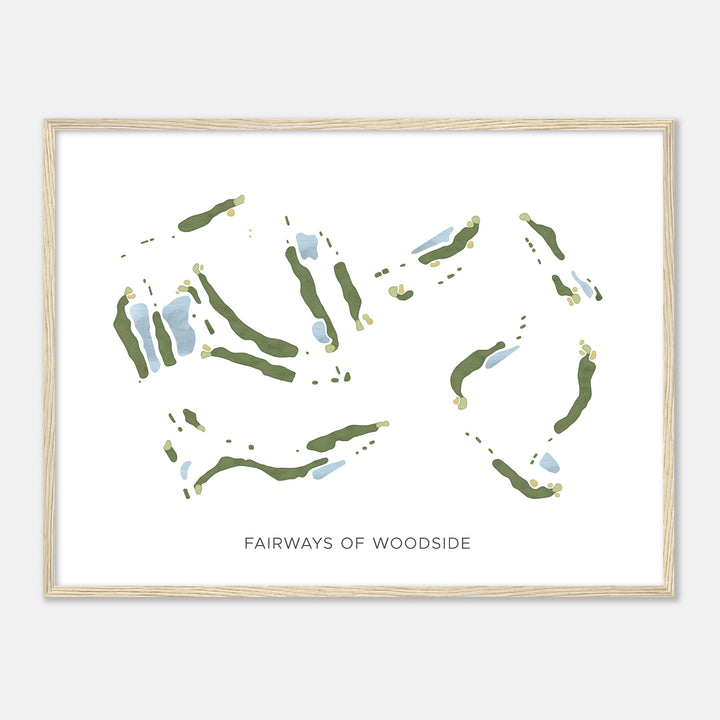 Print of Fairways Of Woodside Modern Map