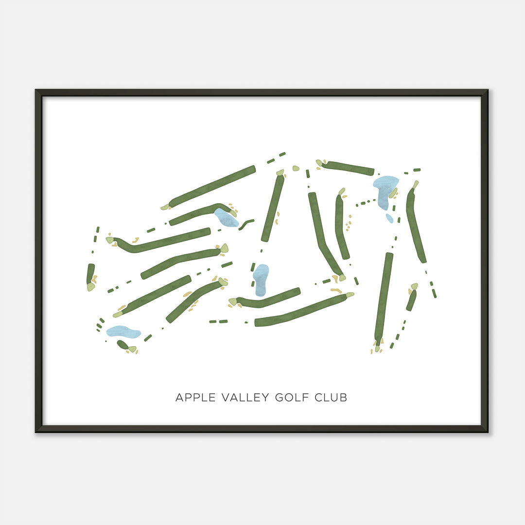 Print of Apple Valley Golf Club Modern Map