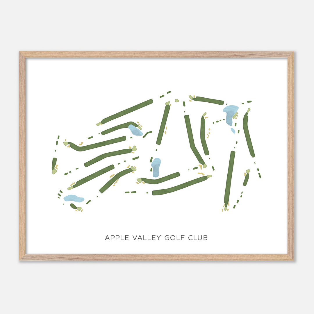 Print of Apple Valley Golf Club Modern Map