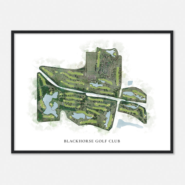 Print of Blackhorse Golf Club Classic Map