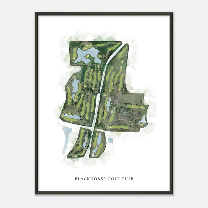 Print of Blackhorse Golf Club Classic Map