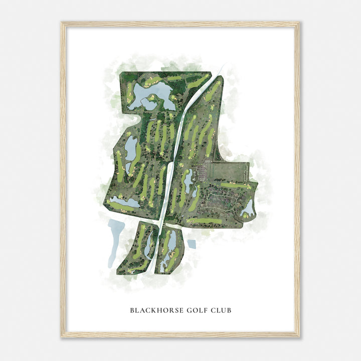 Print of Blackhorse Golf Club Classic Map