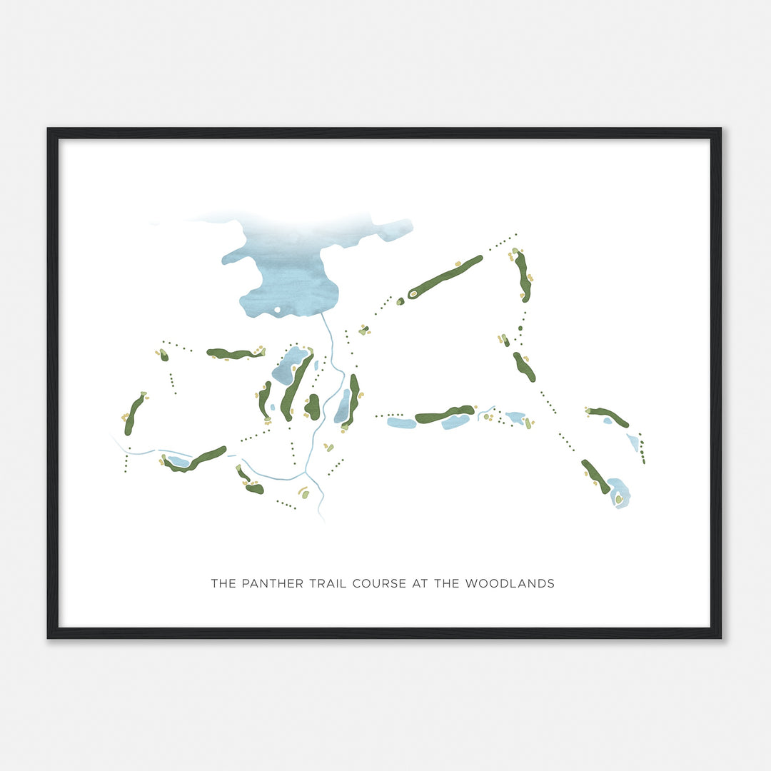 Print of The Panther Trail Course At The Woodlands Modern Map