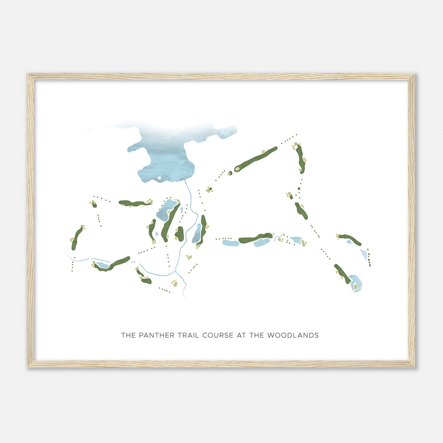 Print of The Panther Trail Course At The Woodlands Modern Map