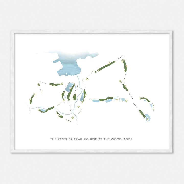 Print of The Panther Trail Course At The Woodlands Modern Map