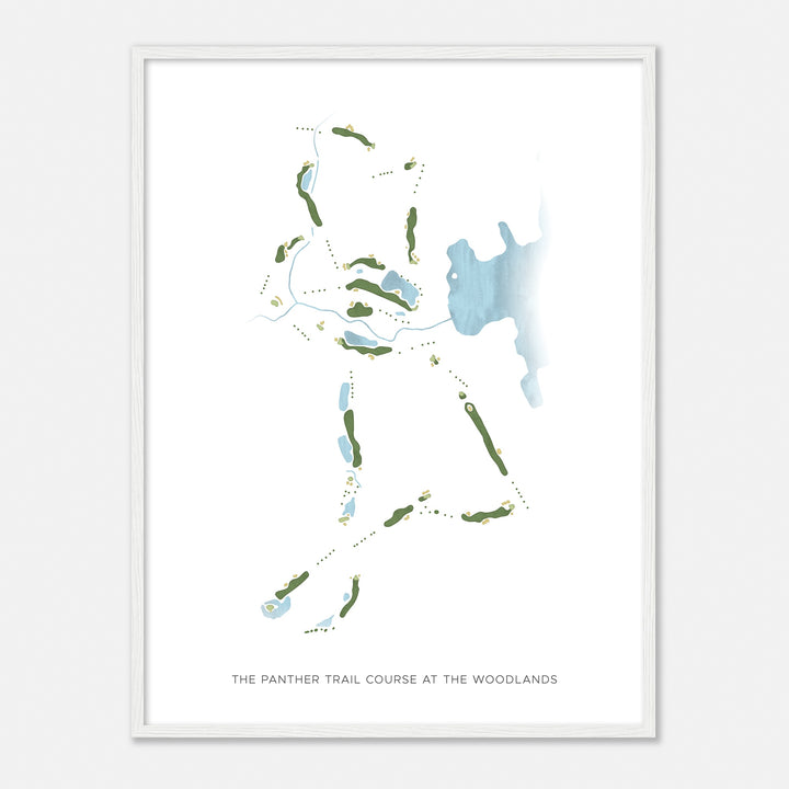 Print of The Panther Trail Course At The Woodlands Modern Map