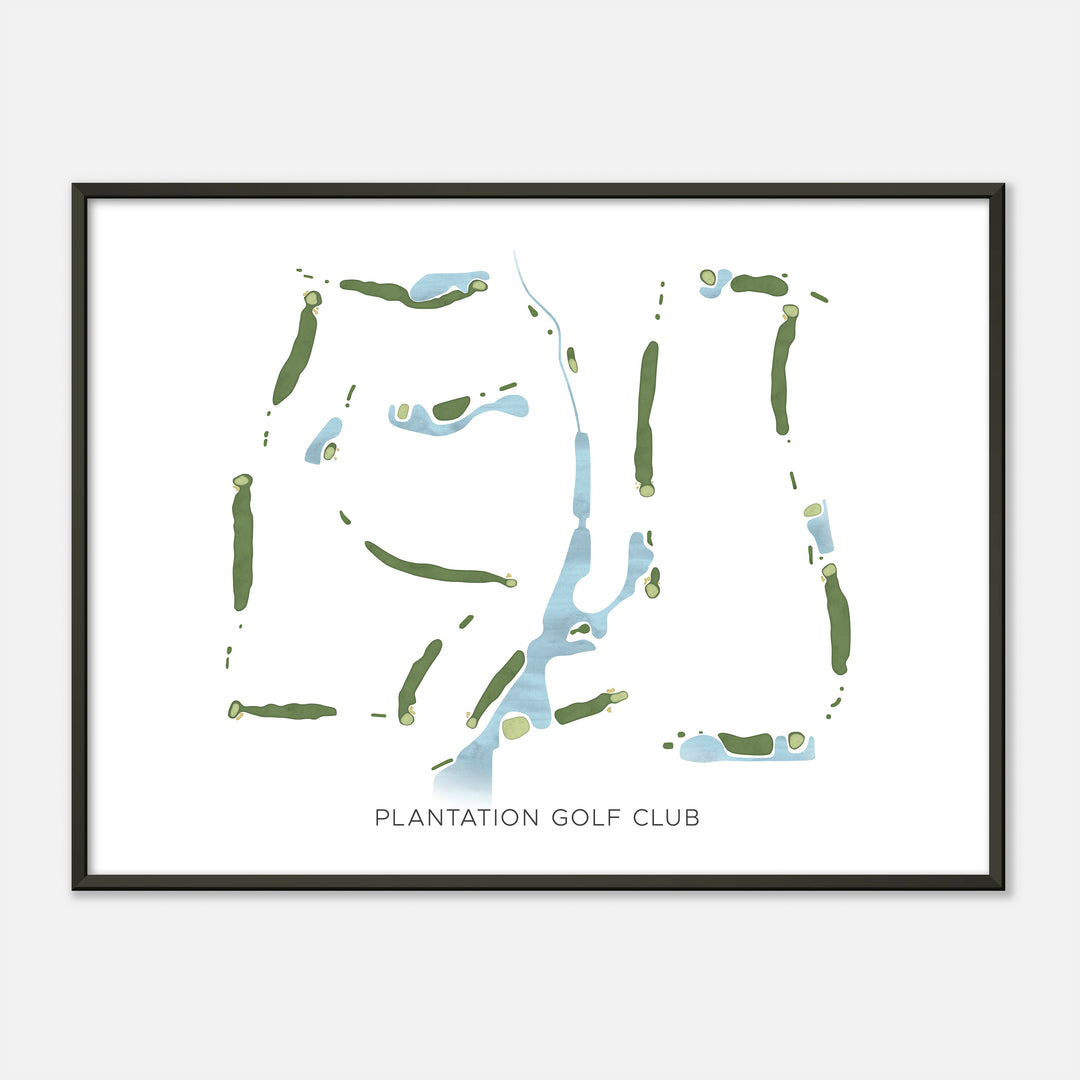 Print of Plantation Golf Club Modern Map