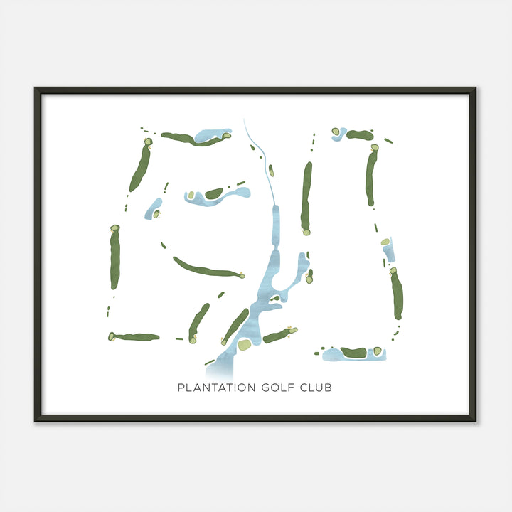 Print of Plantation Golf Club Modern Map