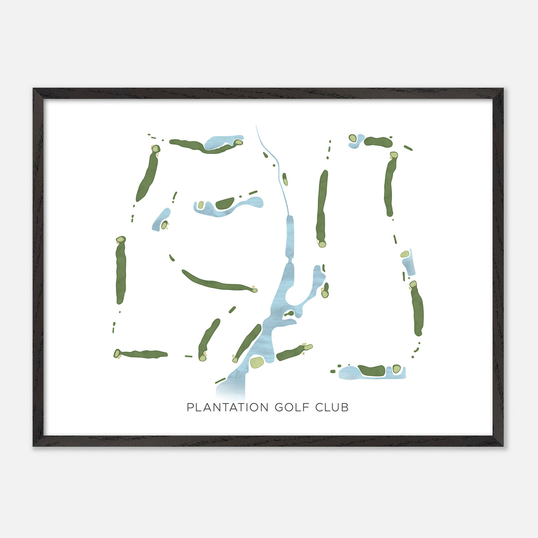Print of Plantation Golf Club Modern Map