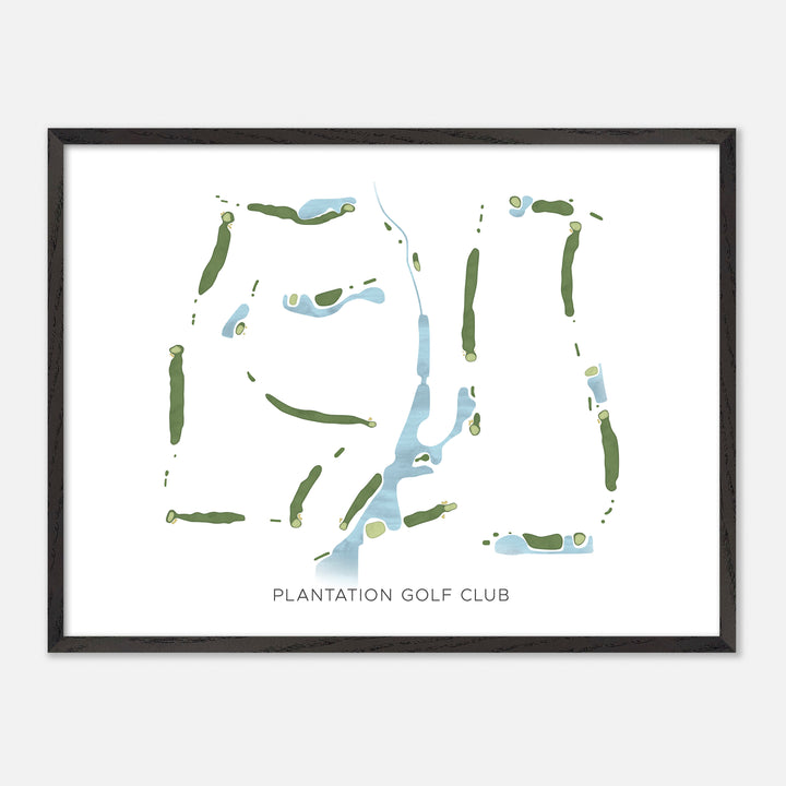 Print of Plantation Golf Club Modern Map