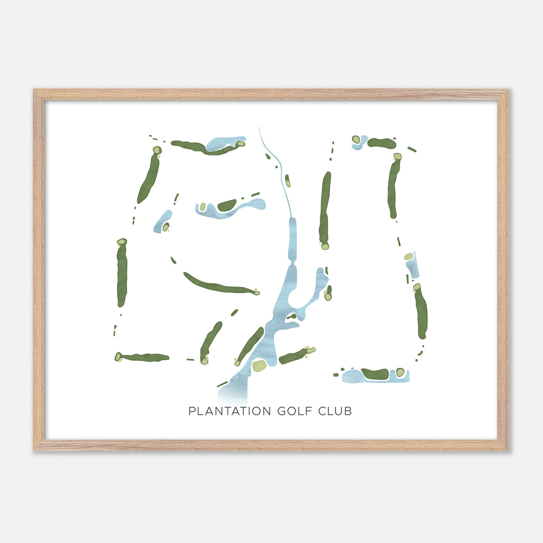 Print of Plantation Golf Club Modern Map