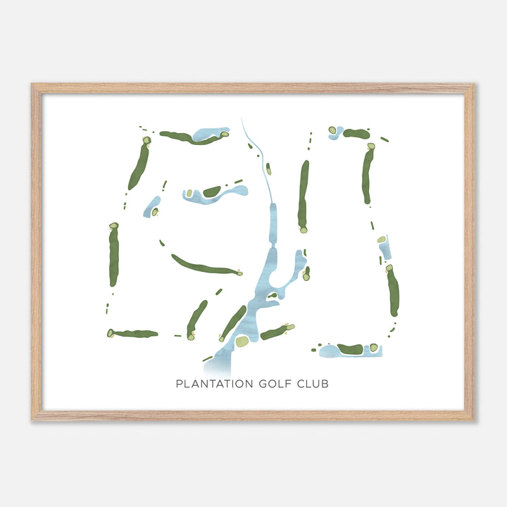 Print of Plantation Golf Club Modern Map