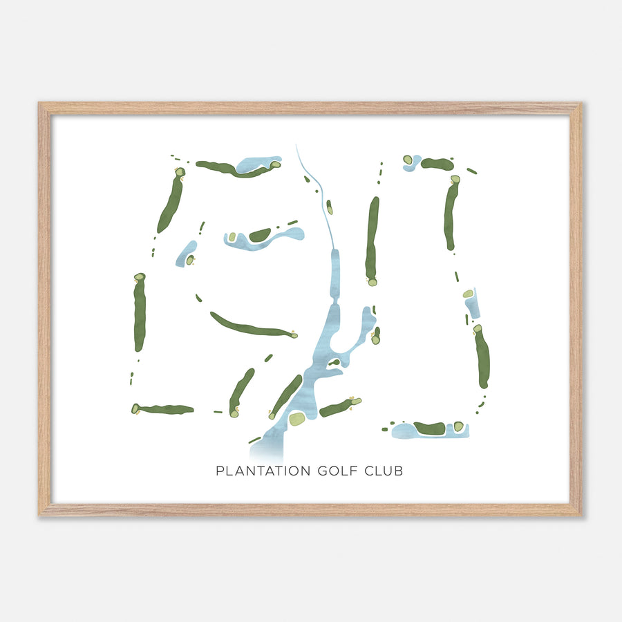 Print of Plantation Golf Club Modern Map